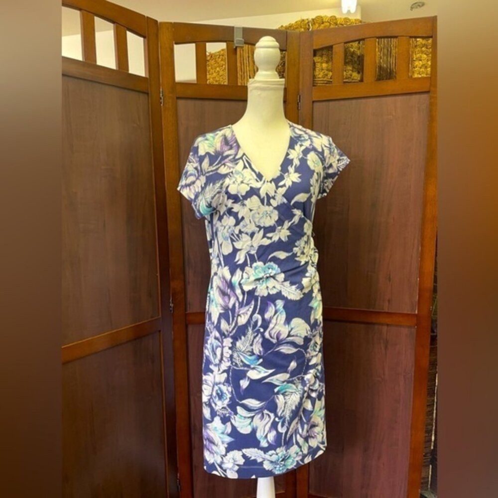 Soft surroundings faux wrap shapely anywhere dress size M